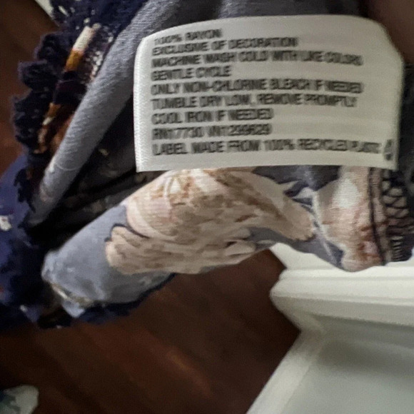 Xhilaration Womens Romper Jumper 4X Floral Boho Cottagecore Off The Shoulder - Picture 11 of 12